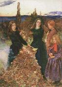Sir John Everett Millais autumn leaves Sweden oil painting artist